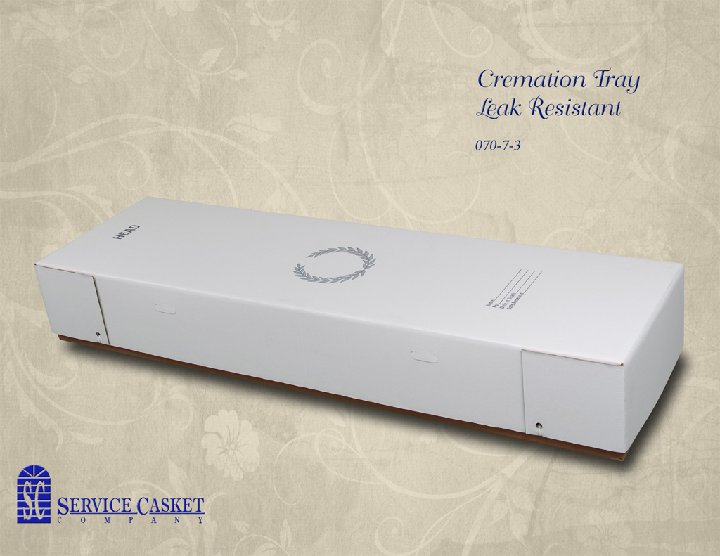 Leak Resistant Cremation Tray